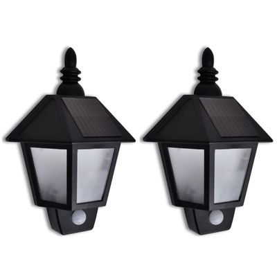 Nástenná solárna lampa s pohybovým senzorom 2 ks