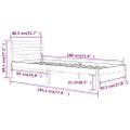 vidaXL Posteľný rám borovicový masív 75x190 cm čierne malé jednolôžko
