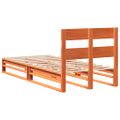 vidaXL Posteľ bez matraca voskovo hnedá 90x200 cm masívna borovica