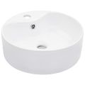 vidaXL Umývadlo s prepadom 36x13 cm keramické biele