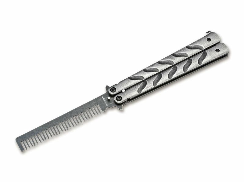 Magnum 09MB252 Balicomb motýlikový hrebeň 9,7 cm, Stonewash, oceľ