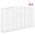 vidaXL Oblúkový gabiónový kôš 15ks 400x50x220/240cm pozinkované železo