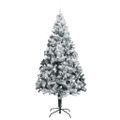vidaXL Umelý vianočný stromček Biela 240 cm PVC a Oceľ a Plast