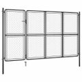 vidaXL Záhradná brána z ocele 350x200 cm antracitová