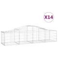 vidaXL Oblúkové gabionové koše 14 ks 200x50x40/60 cm pozink. železo