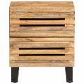 vidaXL Nočný stolík 40x34x46 cm surové masívne mango