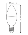 LED žiarovka Qtec 5W C37 E14 4200K