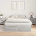 vidaXL Rám postele s úložným prostorem Sivý Sonoma 140 x 190 cm