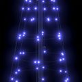 vidaXL LED Vianočný stromček so zemnými kolíkmi Modrá 250 cm Železo