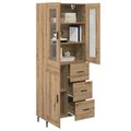 vidaXL Highboard 2 ks Remeselný dub 69,5 x 34 x 180 cm