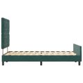 vidaXL Posteľ s pružinovým rámom Tmavozelená 120 x 200 cm Zamat