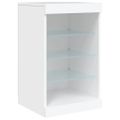 vidaXL Komoda s LED svetlami biela 123x37x67 cm