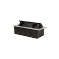 Výklopný blok zapustený ORNO OR-AE-13109/G, 2x 230V a 2x USB, strieborná, bez kábla