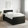 vidaXL Posteľ boxspring s matracom Čierna 120 x 200 cm Zamat