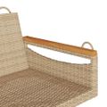 vidaXL Hojdacia lavica čierna 109x62x40 cm polyratan