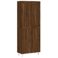 vidaXL Vysoká skrinka hnedý dub 69,5x34x180 cm spracované drevo