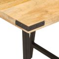 vidaXL Bočný stolík 45x45x50 cm mangovníkový masív a železo