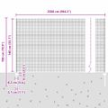 vidaXL Zvarené pletivo s podperami 25 x 1,4 m PVC potiahnutá oceľ Sivá