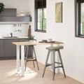 vidaXL Nohy barového stola v tvare U, 2 ks, biele, 60 x (90-91) cm, oceľové
