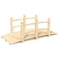 vidaXL Záhradný mostík so zábradlím 150x67x56 cm masívny smrek