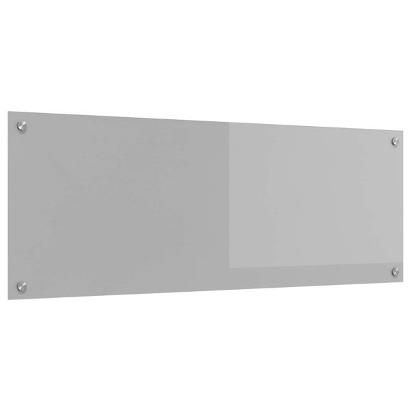 vidaXL Kuchynský obklad Svetlosivá 110 x 40 cm tvrdené sklo