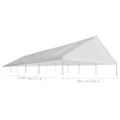 vidaXL Strecha na párty stan biela 6 x 12 m