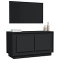 vidaXL TV skrinka čierna 80x35x45 cm spracované drevo