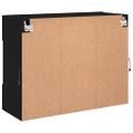 vidaXL TV nástenná skrinka s LED svetlami čierna 78,5x30x60,5 cm