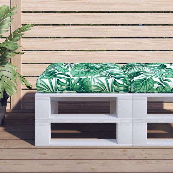 vidaXL Podložka na paletový nábytok, listy 60x60x12 cm, látka