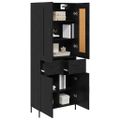 vidaXL Highboard 2 ks Čierny dub 69,5 x 34 x 180 cm Kompozitné drevo