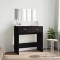 vidaXL Toaletný stolík so zrkadlom čierny 80x39x80 cm