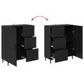 vidaXL Highboard 2 ks Čierny dub 69,5 x 34 x 180 cm Kompozitné drevo