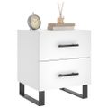vidaXL Nočné stolíky 2 ks biele 40x35x47,5 cm kompozitné drevo