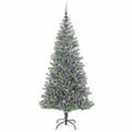 vidaXL Umelý vianočný stromček, snehom obalený, s LED svetlom 180 cm