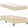 vidaXL Posteľ s pružinovým rámom Krémová 90 x 190 cm látka