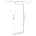 vidaXL Posuvné dvere s kovaním 76x205 cm tvrdené sklo a hliník úzke