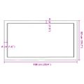 vidaXL Stolová doska tmavohnedá 100x50x(2-4)cm ošetrený masív hrany