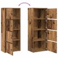 vidaXL Knižnica staré drevo 40x24x102 cm kompozitné drevo