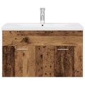 VidaXL drezová skrinka so vstavaným umývadlom a batériou Old Wood