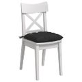 vidaXL Vankúše na sedenie 4 ks Mikrovlákno Čierna 40 x 40 x 6 cm