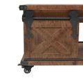 vidaXL Konferenčný stolík z jedľového dreva 91x51x38 cm hnedý
