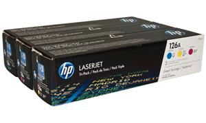 HP 126A trojbalenie - azúrová, purpurová, žltá