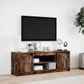vidaXL TV stolík s LED dymový dub 139,5x34x50 cm kompozitné drevo