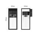 LED záhradné nástenné svietidlo EMOS ZGI010P, 12,8 x 11 x 27 cm, 1 x E27, 15 W