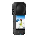 Silikónový ochranný kryt šošovky Puluz pre Insta360 X3 (čierny)