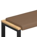 vidaXL Vankúš na lavičku Umelá koža Kapučínová Hĺbka 35 cm