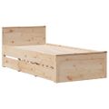 vidaXL Posteľ s knižnicou bez matraca 100x200 cm borovicový masív