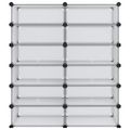 vidaXL Stojan na topánky priehľadný 94,5x36,5x106 cm PP