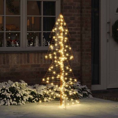 vidaXL Vianočný stromček s 160 LED-i Teplá biela 150 cm PET