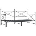 vidaXL Váľanda s kolíkom bez matraca Čierna 100x200 cm Oceľ